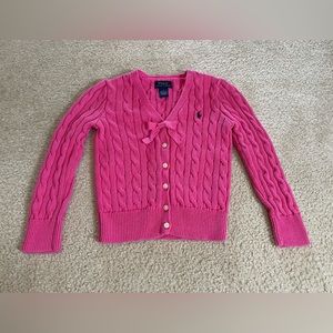 Polo Ralph Lauren Kids Pink Cable Knit Sweater - Size: 6